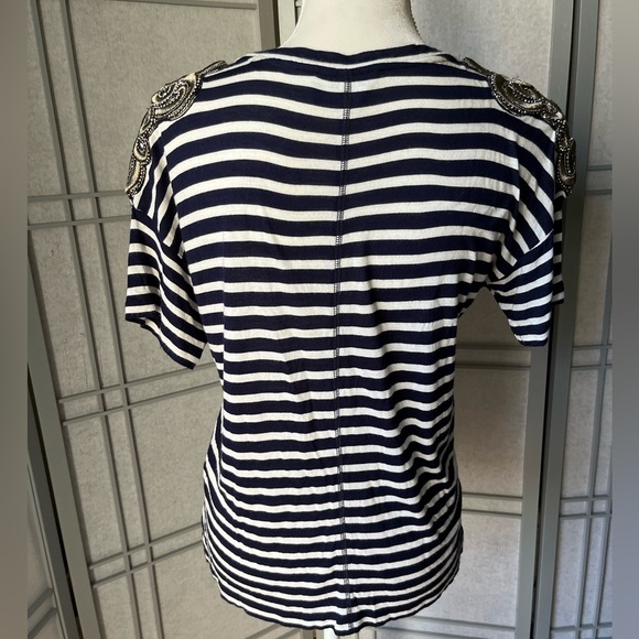 The Kooples Embellished Tee Size 2 Medium - Picture 4 of 8